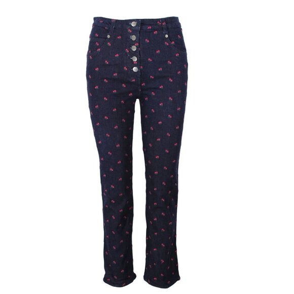 Miaou Floral Embroidered Rose Jeans 30 - Picture 2 of 11